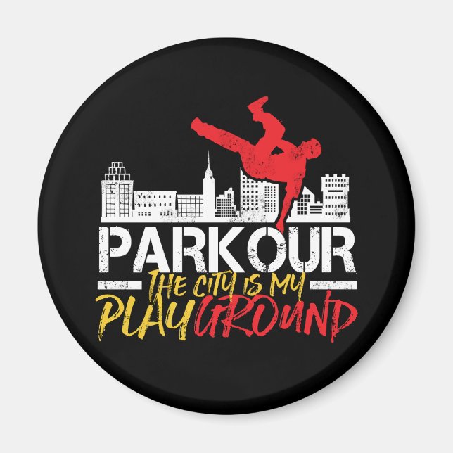 The City Is My Playground Parkour and Freerunning Magnet (Front)