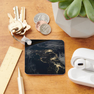 The City Lights Of Japan At Night. Key Ring