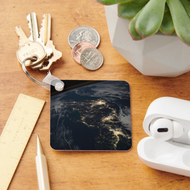 The City Lights Of Japan At Night. Key Ring (Desk)