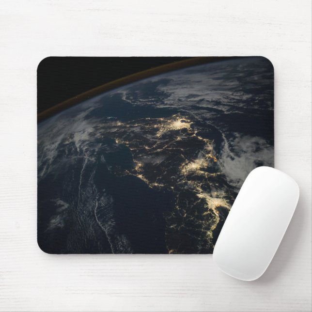 The City Lights Of Japan At Night. Mouse Mat (With Mouse)