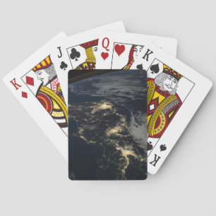 The City Lights Of Japan At Night. Playing Cards
