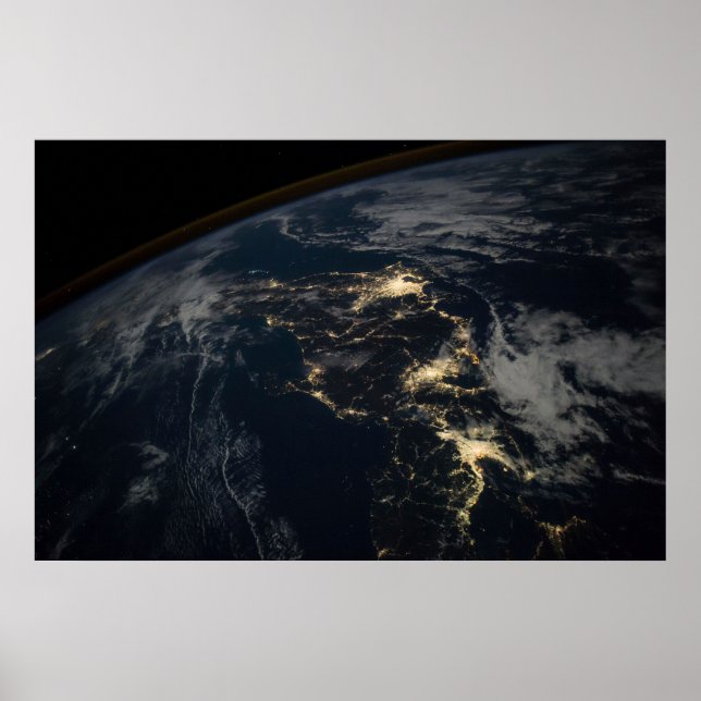 The City Lights Of Japan At Night. Poster (Front)