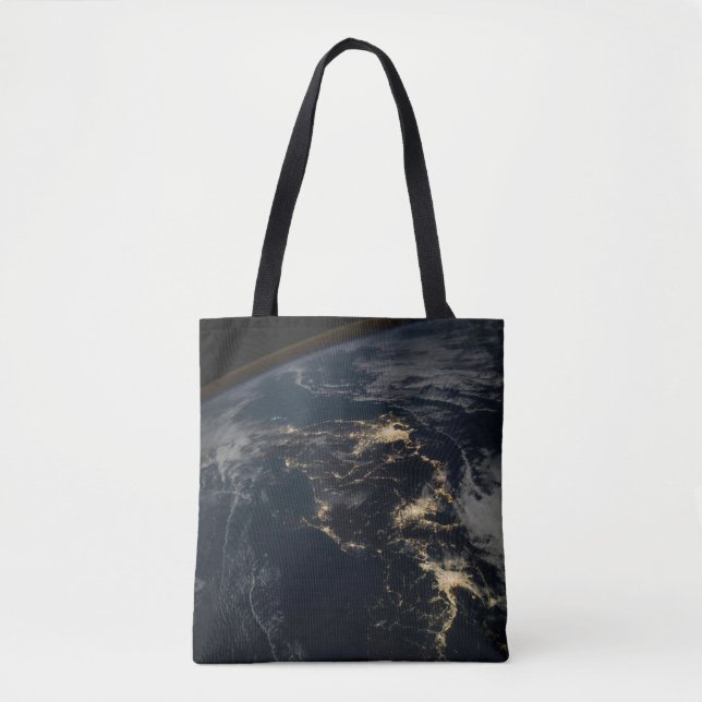 The City Lights Of Japan At Night. Tote Bag (Front)