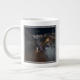 The City Lights Of Jazan And Its Suburbs Large Coffee Mug