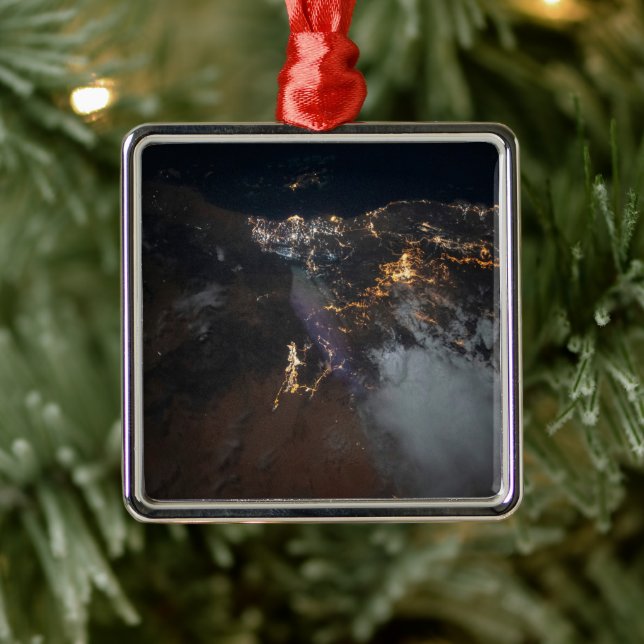 The City Lights Of Jazan And Its Suburbs Metal Tree Decoration (Tree)