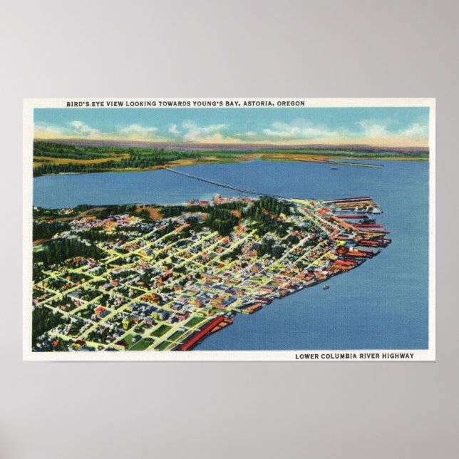 The City Looking Towards Young's Bay Poster (Front)