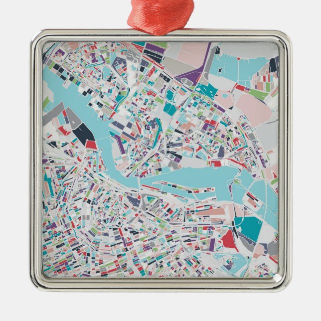 The City of Amsterdam Metal Tree Decoration (Front)