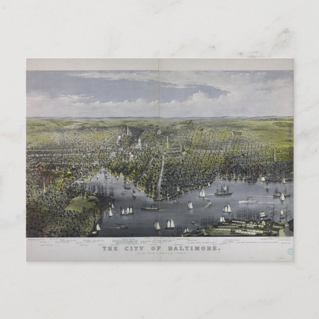 The city of Baltimore Postcard (Front)