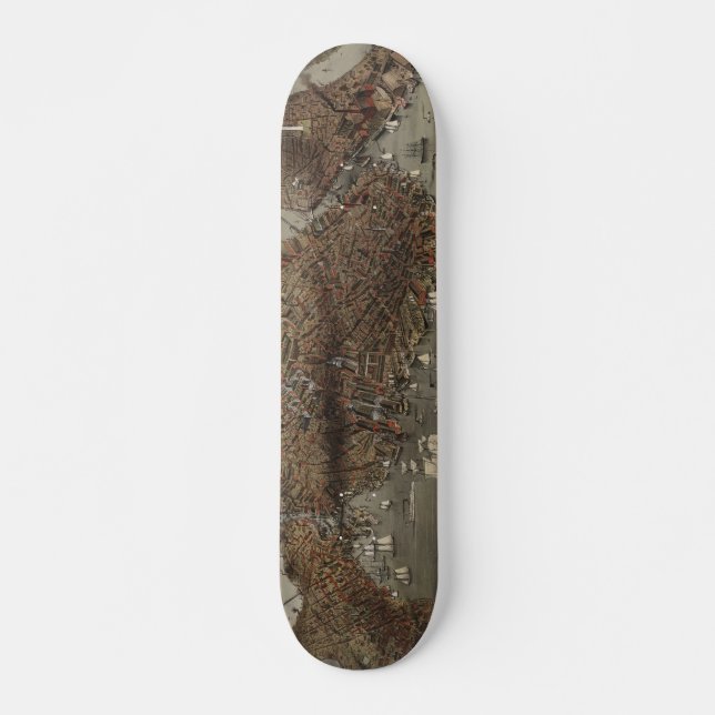 The City of Boston by Parsons & Atwater 1873 Skateboard (Front)