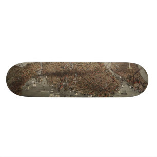 The City of Boston by Parsons & Atwater 1873 Skateboard