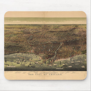 The City of Chicago by Ives (1892) Mouse Mat