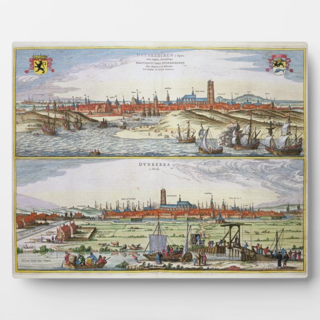The City of Dunkirk during the Spanish occupation, Plaque (Front)