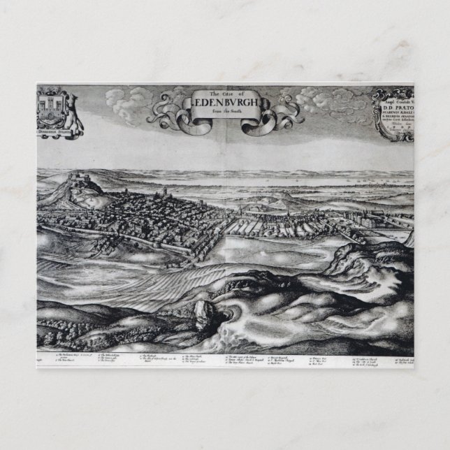 The City of Edinburgh from the South Postcard (Front)