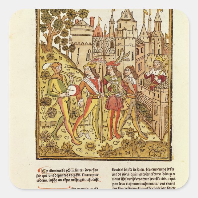 The City of God and the City of This Century Square Sticker (Front)