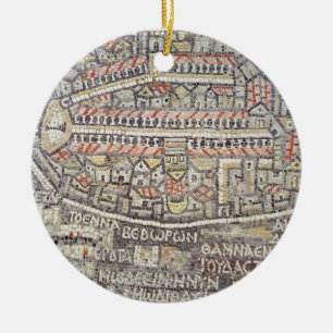 The City of Jerusalem and the surrounding area Ceramic Tree Decoration