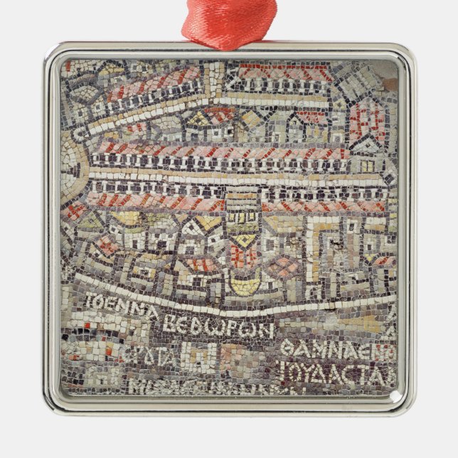 The City of Jerusalem and the surrounding area Metal Tree Decoration (Front)