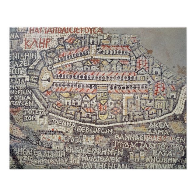 The City of Jerusalem and the surrounding area Poster (Front)