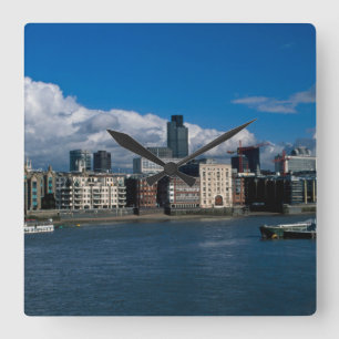 The City of London and Tower 42 Square Wall Clock