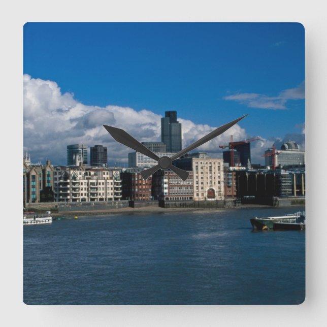 The City of London and Tower 42 Square Wall Clock (Front)