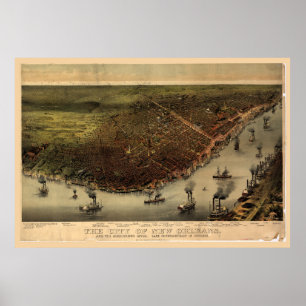 The city of New Orleans (1885) Poster