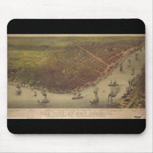 The City of New Orleans Louisiana from 1885 Mouse Mat