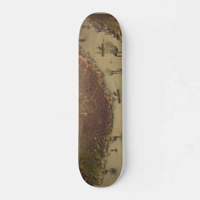 The City of New Orleans Louisiana from 1885 Skateboard (Front)