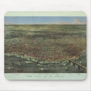 The City of St. Louis Missouri from 1874 Mouse Mat