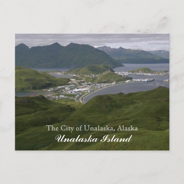 The City of Unalaska, Alaska Postcard (Front)
