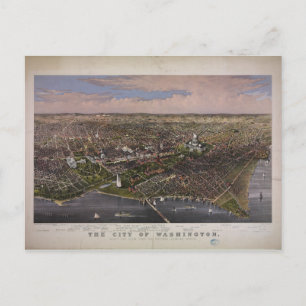 The City of Washington D.C. from 1880 Postcard