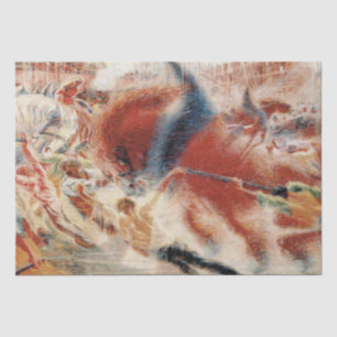 The City Rises (by Umberto Boccioni) Tissue Paper