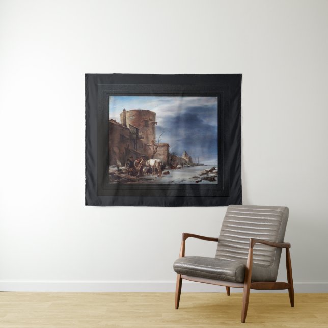 The City Wall of Haarlem in the Winter Tapestry (In Situ (Horizontal))
