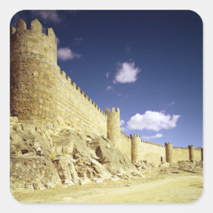 The city walls square sticker