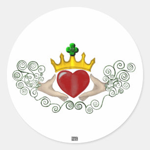 The Claddagh (Full Colour) Classic Round Sticker