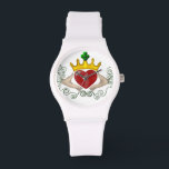 The Claddagh (Full Colour) Watch<br><div class="desc">The Claddagh's distinctive design features two hands clasping a heart, and usually surmounted by a crown. The elements of this symbol are often said to correspond to the qualities of love (the heart), friendship (the hands), and loyalty (the crown). Often given in ring form, the Claddagh may be used for...</div>