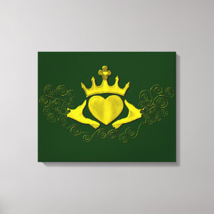 The Claddagh (Gold) Canvas Print