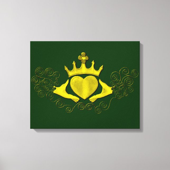 The Claddagh (Gold) Canvas Print (Front)