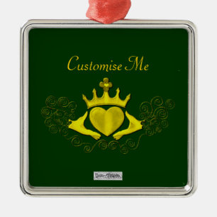 The Claddagh (Gold) Metal Tree Decoration