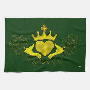 The Claddagh (Gold) Tea Towel
