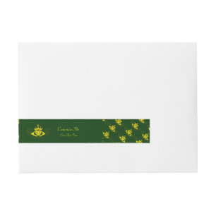 The Claddagh (Gold) Wraparound Address Label