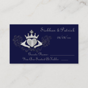 The Claddagh Placement Cards (Silver) (Wedding)
