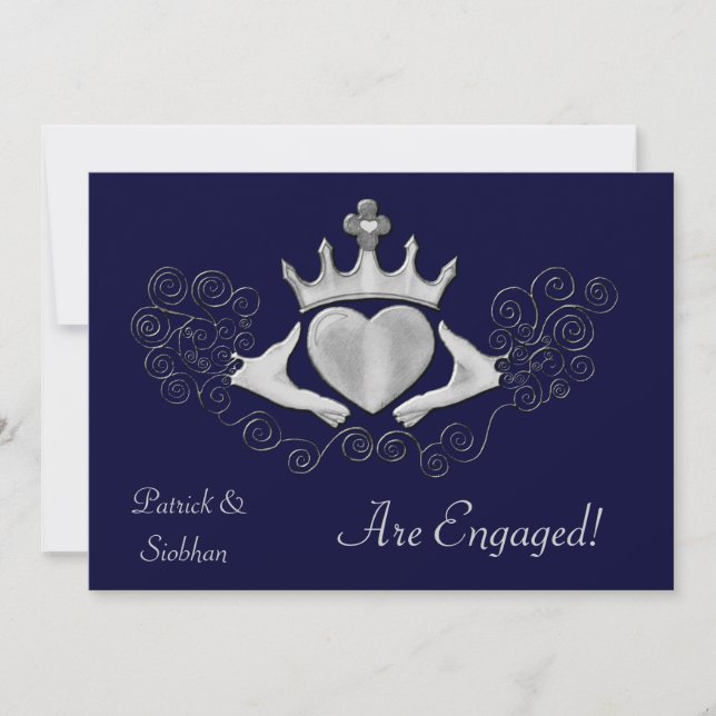 The Claddagh (Silver) Invitation (Front)
