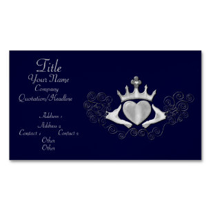The Claddagh (Silver) Magnetic Business Card