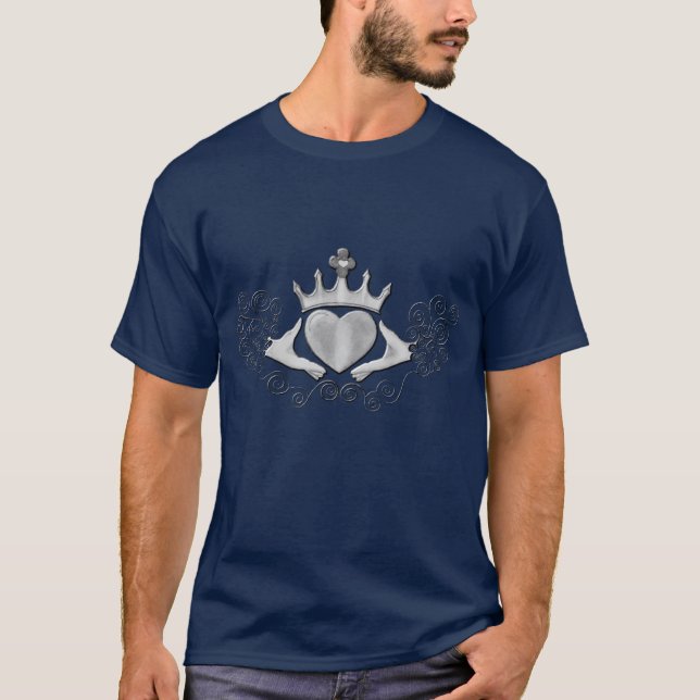 The Claddagh (Silver) T-Shirt (Front)