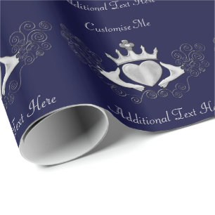 The Claddagh (Silver) Wrapping Paper