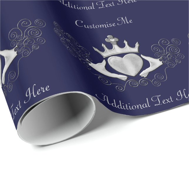 The Claddagh (Silver) Wrapping Paper (Roll Corner)