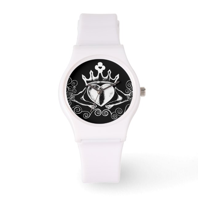 The Claddagh (White) Watch (Front)