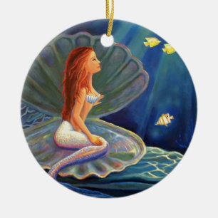 The Clamshell Mermaid Art Ornament