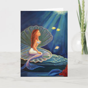 The Clamshell Mermaid - Greeting Card
