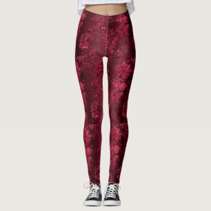 The Claret Velvet  Series Design 5  Leggings