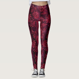 The Claret Velvet  Series Design 9  Leggings